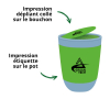 Ecocan | Pot en fibre de bambou avec plante à faire pousser